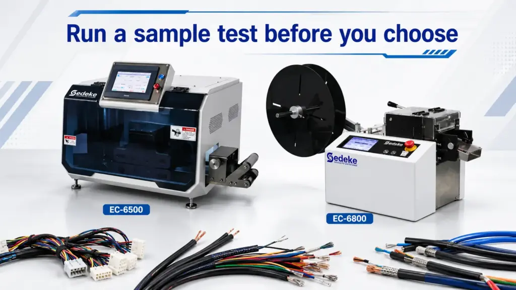 Run a sample test for wire cutting