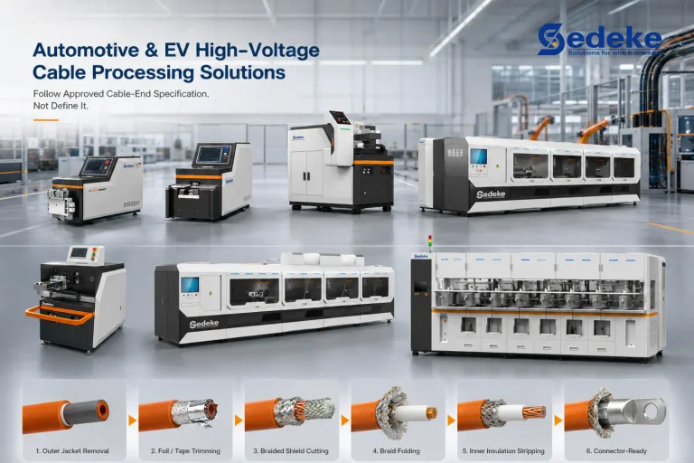 Automotive High-Voltage Cable Shield Processing