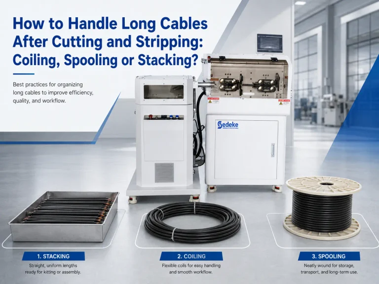 Long cable handling after cutting
