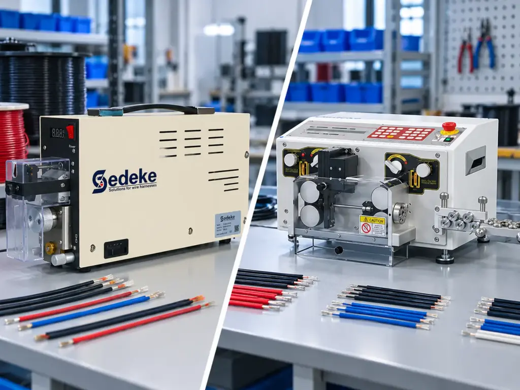  compare our wire stripping equipment with our cutting and stripping machines.