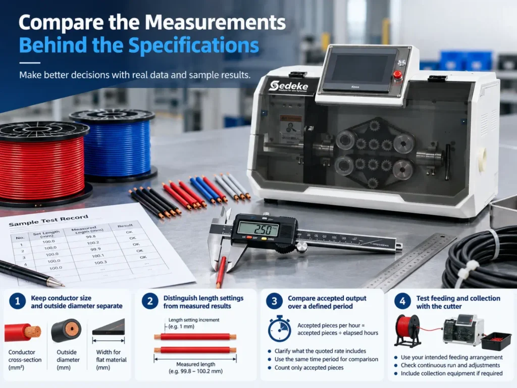 Compare the measurements behind the specifications